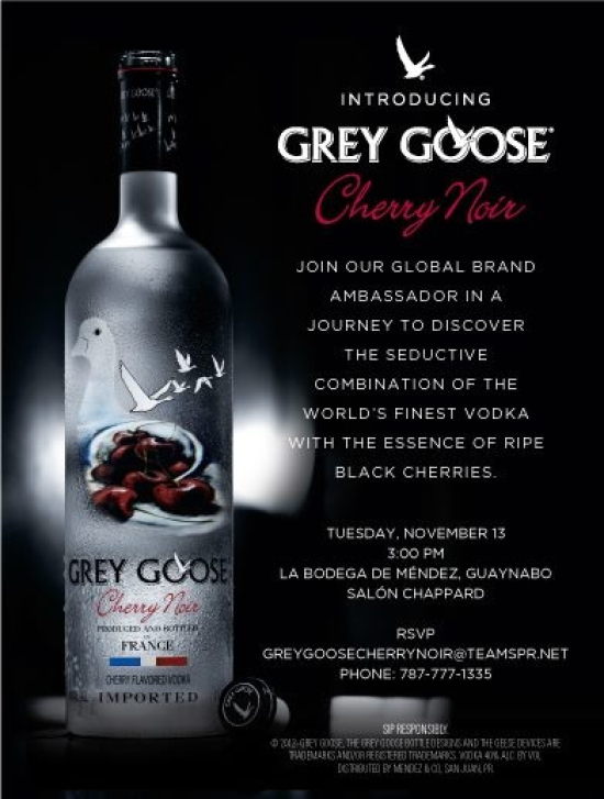 Flyer Seminario Grey Goose Cherry Noir